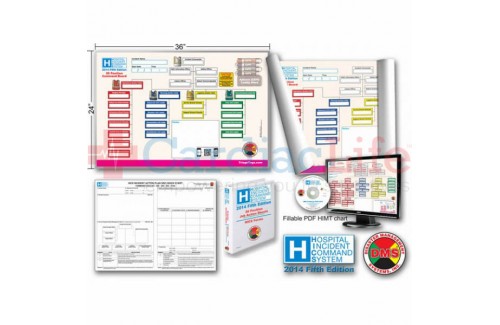 DMS-05425 HICS 2014 Command Board Dry Erase 76 Pos for Large Hospitals